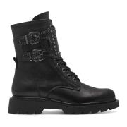 Tamaris Svart Vegan Dragkedja Boot Black, Dam