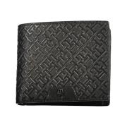 Tommy Hilfiger Elegant Bifold Läderplånbok med myntfack Black, Herr