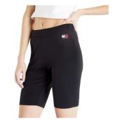 Tommy Jeans Cykeltights Black, Dam