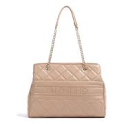 Valentino by Mario Valentino Vadderad Toteväska med Logodetalj Beige, ...