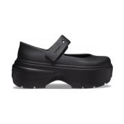 Crocs Svarta Stomp Mary Jane Sandaler Black, Dam