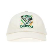 Casablanca Klassisk Vit Bomull Baseballkeps White, Unisex