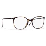 Chanel Stiliga glasögon i mörk Havana acetat Brown, Dam