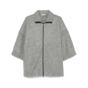 Fear Of God Hög Hals Fleece Dragkedja Jacka Gray, Herr