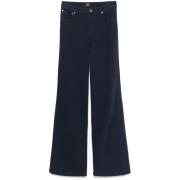 A.p.c. Mörkblå Wide Leg Denim Jeans Blue, Dam