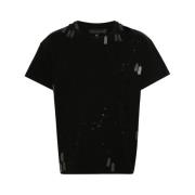 Who Decides War Sliten Svart Bomull T-shirt Black, Herr