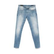 Dondup Ljusblå Skinny Cut Ripped Jeans Blue, Herr