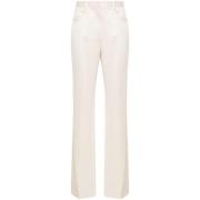 Tom Ford Ivory Vit Skräddarsydd Bootcut Byxor Beige, Dam