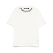 Palm Angels Vit Logo Print Crew Neck T-shirt White, Herr