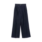 A.p.c. Blå Oxford Knappgylf Byxor Blue, Dam