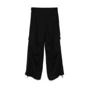 MM6 Maison Margiela Svarta byxor med elastisk midja Black, Herr