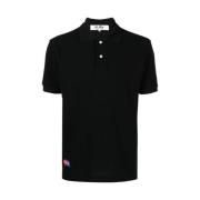 Comme des Garçons Play Svart Bomull Polokrage Tröja Black, Herr