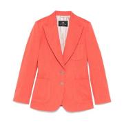 Etro Paisley Jacquard Blazer Orange Orange, Dam