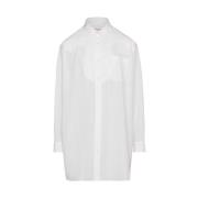 Maison Margiela Vit Bomull Poplin Skjorta White, Dam