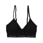 Calvin Klein Svart Lyocell Dam BH Höst/Vinter Kollektion Black, Dam