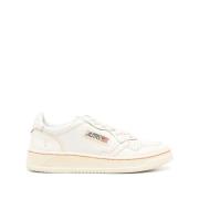 Autry Vita Sneakers i Distressed Läder Logo Design White, Dam