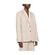 Birgitte Herskind Beige Knappad Jacka Amerikansk Stil Beige, Dam