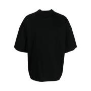 Jil Sander Svart Bomull Rund Hals T-shirt Black, Herr