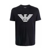 Emporio Armani Navy/vit Eagle-logotyp T-shirt Blue, Herr