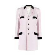 Maison Margiela Tvåfärgad enkelknäppt blazer Pink, Dam