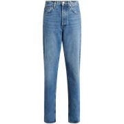 Agolde Blå Denim Straight Leg Jeans Blue, Dam