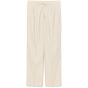 Auralee Beige Ull Twill Byxor Beige, Herr