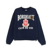 Rhude Blå Crew Neck Sweatshirt Drop Axel Blue, Herr