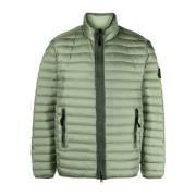 Stone Island Hopfällbar Grön Nylon Pufferjacka Green, Herr