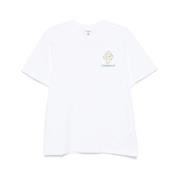 Casablanca Vit Logotyp Tryck Crew Neck T-shirt White, Herr