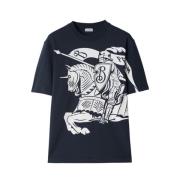 Burberry Blå Jersey Crew Neck T-shirt Blue, Herr