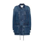 Isabel Marant Étoile Denimjacka med sprid krage Blue, Dam