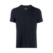 Giorgio Armani Navy Blue Polo Shirt Blue, Herr