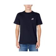 Tommy Jeans Blå Bomull Herr T-shirt Höst/Vinter Kollektion Blue, Herr