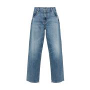 7 For All Mankind Ljusblå Denim Straight Leg Jeans Blue, Herr