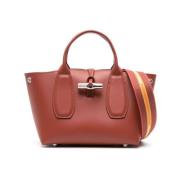 Longchamp Kalvskinnstote med Avtagbar Rem Orange, Dam