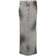 Alessandro Vigilante Stonewashed Denim Kjol Gray, Dam