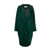 Alexandre Vauthier Mörkgrön Ullblandad Huva Rock Green, Dam