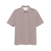 Brunello Cucinelli Taupe Grå Polo Tröja med Knappar Gray, Herr