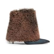 Knwls Midnight Mix Shearling Stiletto Stövlar Brown, Dam