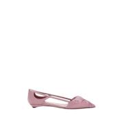 Prada Satin Ballerina med Cut-out Detaljer Pink, Dam