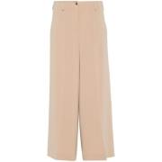 Alberto Biani Wide Trousers Beige, Dam