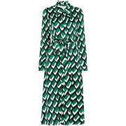 Diane Von Furstenberg Geometriskt Mönstrad Jacquard Klänning Green, Da...