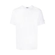 Comme des Garçons Play Logo-Patch Bomull T-Shirt White, Herr