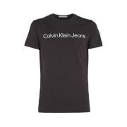 Calvin Klein Jeans Svart Bomull Herr T-shirt Höst/Vinter Black, Herr