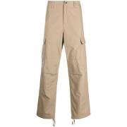 Carhartt Wip Cargo Byxor Kamelbrun Bomull Logo Brown, Herr