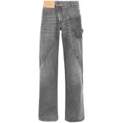 JW Anderson Grå Denim Twisted Seam Jeans Gray, Dam