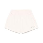 Sporty & Rich Beige Elastisk Midja Sportiga Shorts White, Dam