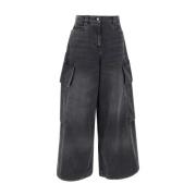 Palm Angels Svarta Jeans med Palm Angels Design Black, Dam