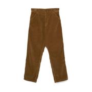 Carhartt Wip Karamell Corduroy Wide Leg Byxor Brown, Herr