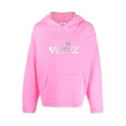 ERL Rosa Logo Print Hoodie Pink, Herr